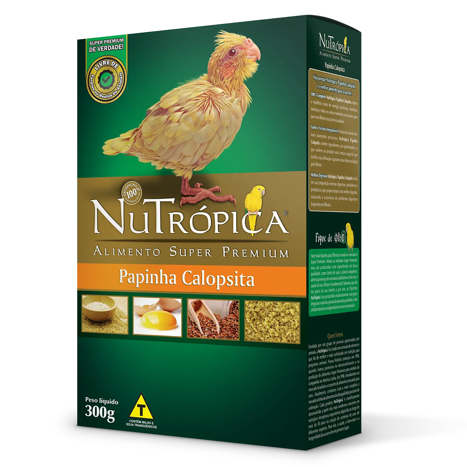 Papinha Nutrópica para Calopsita